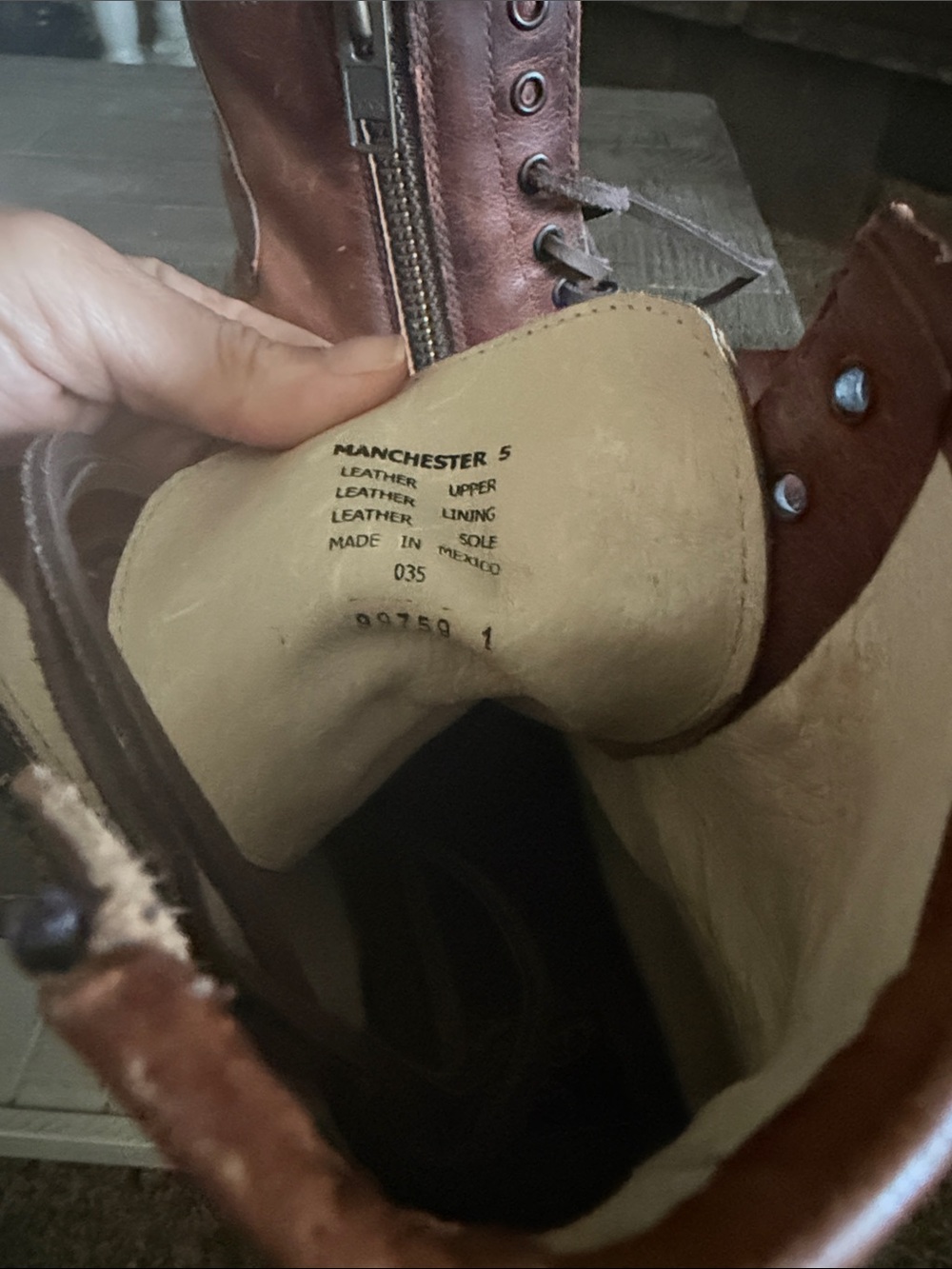 Freebies by Steve Manchester Leather Lace-Up Combat Boots - Picture 6 of 10